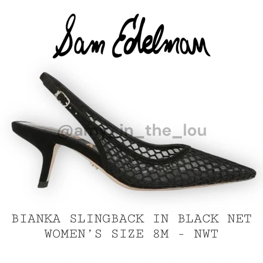 Sam Edelman Black Bianka Slingback Heels